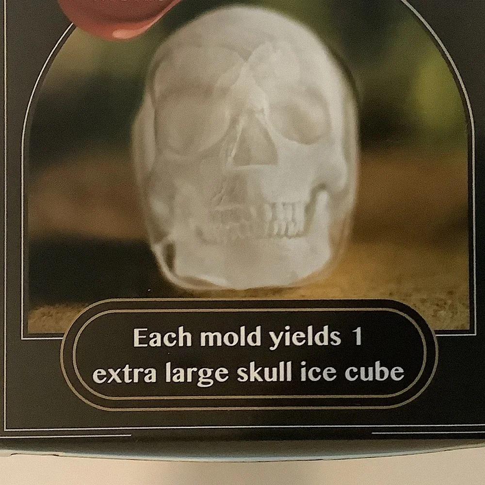 Skull Cocktail Ice Molds Set Of 2 Halloween New